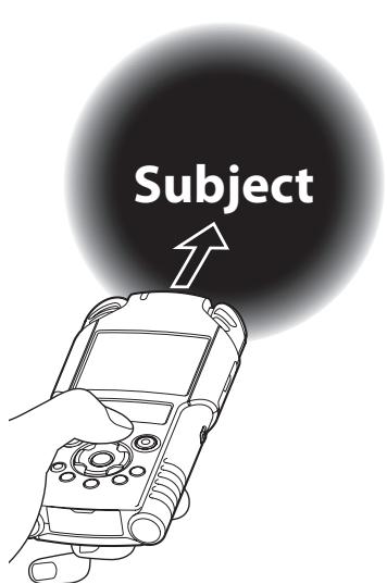 OLYMPUS LS-20M - Dirigez l'objectif vers le sujet - 1