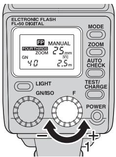 OLYMPUS FL-50 - ■Ajustement de l'intensité de la lumière - 1