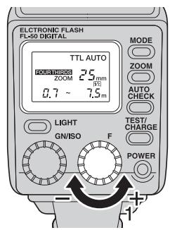 OLYMPUS FL-50 - ■Ajustement de l'intensité de la lumière - 1