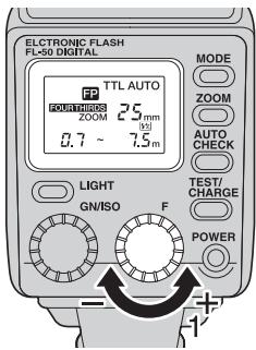 OLYMPUS FL-50 - ■Ajustement de l'intensité de la lumière - 1
