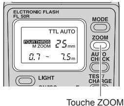 OLYMPUS FL-50R - Réglage de l'angle d'éclairement (ZOOM) - 1
