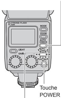 OLYMPUS FL-50R - Mise en marche du flash électronique - 1