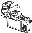 OLYMPUS FL-600R - Anbringen des Blitzgeräts an der Kamera - 3