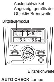 OLYMPUS FL-600R - Drucken Sie die ON/OFF Taste. - 1