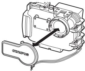 OLYMPUS PT-041 - Colocar y retirar la tapa del objetivo. - 1