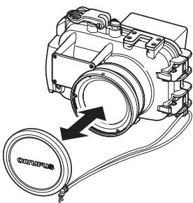 OLYMPUS PT-042 - Colocar y retirar la tapa del objetivo. - 1