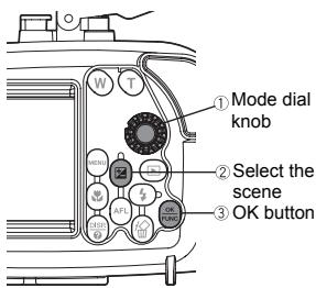 OLYMPUS PT-042 - How to select the shooting scene - 1