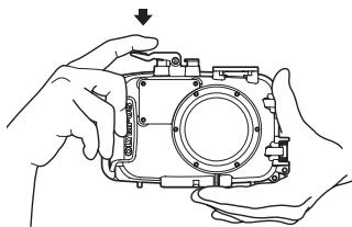 OLYMPUS PT-042 - Cómo presionar la palianc del disparador - 1