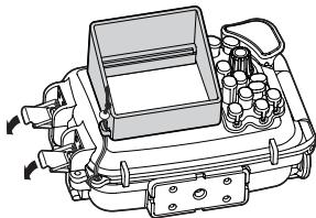 OLYMPUS PT-043 - Verschlieben Sie das Gehäuse. - 1