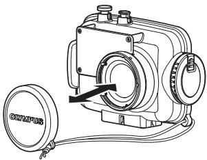 OLYMPUS PT-046 - Anbringen und Abnehmen des Objektivschutzes - 1