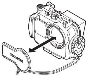 OLYMPUS PT-047 - Anbringen und Abnehmer des Objektivschutzes - 1