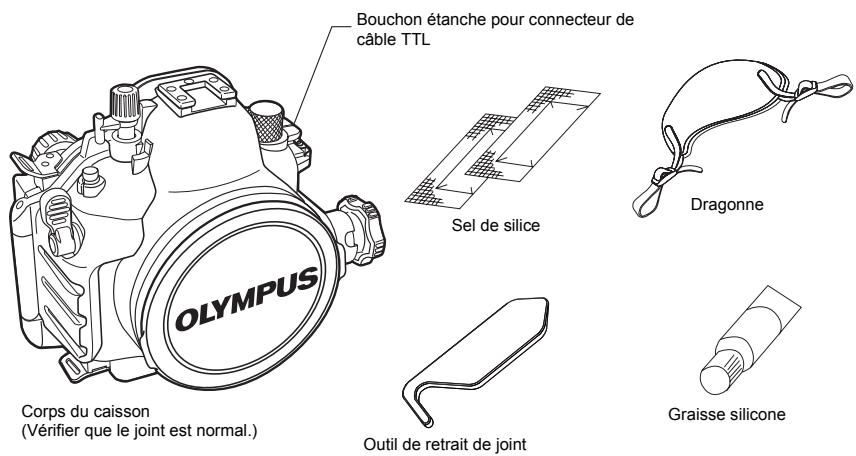 OLYMPUS PT-E03 - Contrôle du contenu de l'emballage. - 1