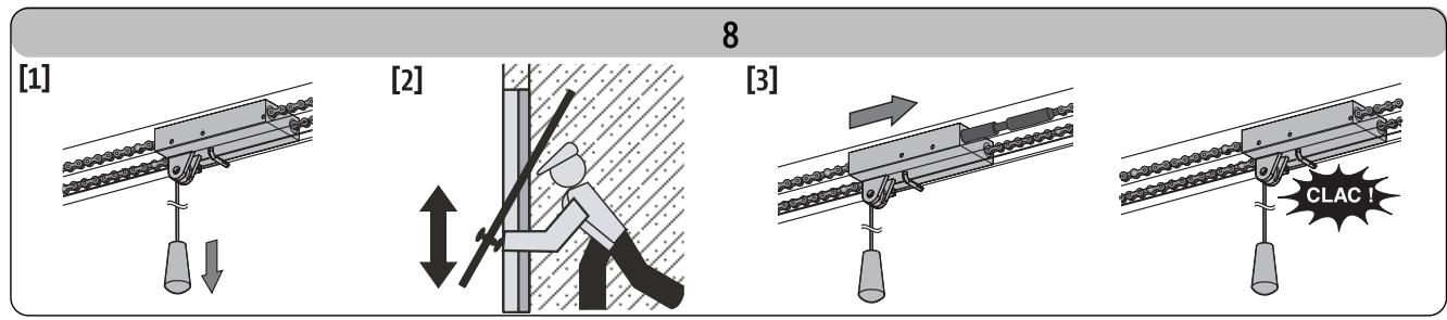 SOMFY DEXXO PRO 1000 RTS - Fonctionnement du dispositif de débrayage manuel (Fig. 8) - 1