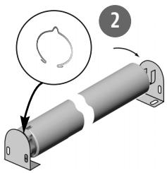 SOMFY LT60 - Installer le tube sur ses supports - 3