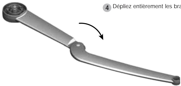 SOMFY SGA 4100 - Repliez les deux bras de sorte que les rainures internes soient alignées. - 3