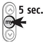 SOMFY TELIS COMPOSIO RTS - Enregistrement ou modification de la position favorite - 1