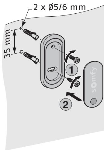 SOMFY TELIS COMPOSIO RTS - Choix de l'emplacement du support mural - 1
