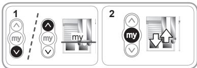 SOMFY EASY SUN IO - Registrazione o modifica della posizione preferita - 1
