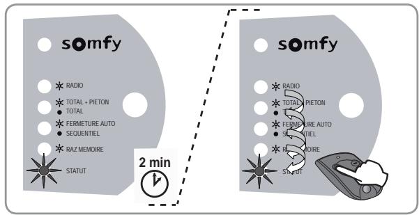 SOMFY FREEVIA 300 - Sortie du menu réglage - 1