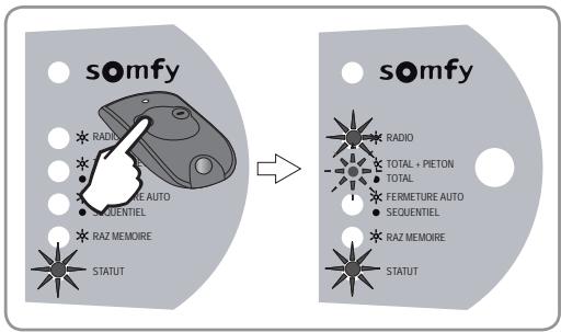 SOMFY FREEVIA 300 - Entrée dans le menu réglage - 1