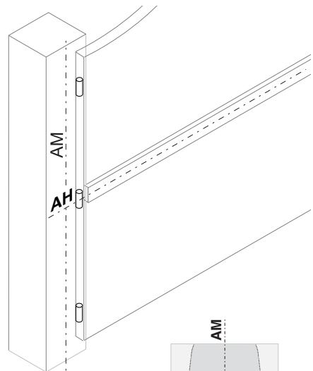 SOMFY PASSEO 630 - Tracé des axes AM et AH. - 2