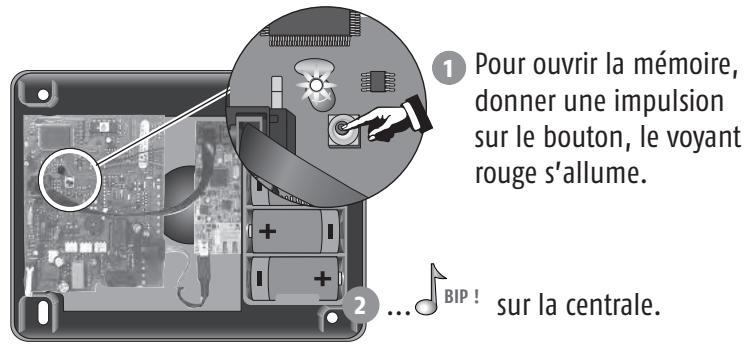 SOMFY PROTEXIOM 300 - 1/ Mise en mode mémorisation de la centrale/transmetteur téléphonique - 1