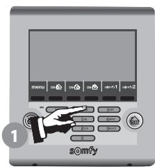 SOMFY PROTEXIOM 300 - Pour acceder au paramétrage - 2