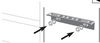 SOMFY SGS 601 - Fixation de I'équerre (1) sur le pilier. - 3