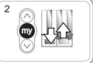 SOMFY SUNEA IO - Löschen der Lieblingsposition («my»-Position) - 2