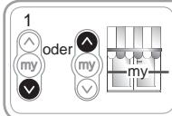 SOMFY SUNEA IO - Einlernen oder ändern der Lieblingsposition («my»-Position) - 1