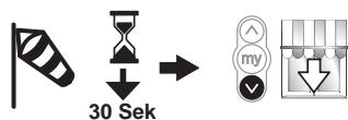 SOMFY SUNEA IO - Verhalten der Markise bei nachlassendem Wind - 2