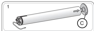 SOMFY SUNEA IO - Montaggio dell'asse motorizzato - 1