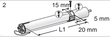 SOMFY SUNEA IO - Einbauen der Einheit Welle/Antrieb - 2