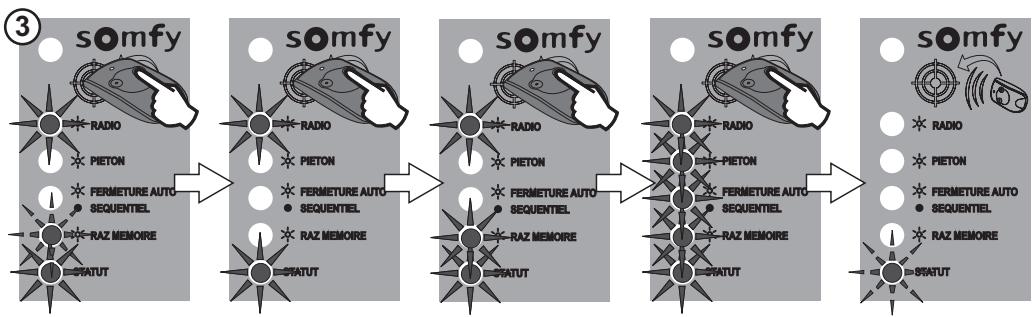 SOMFY EVOLVIA 400 - Effacez les réglages et les télécommandes mémorisées - 3