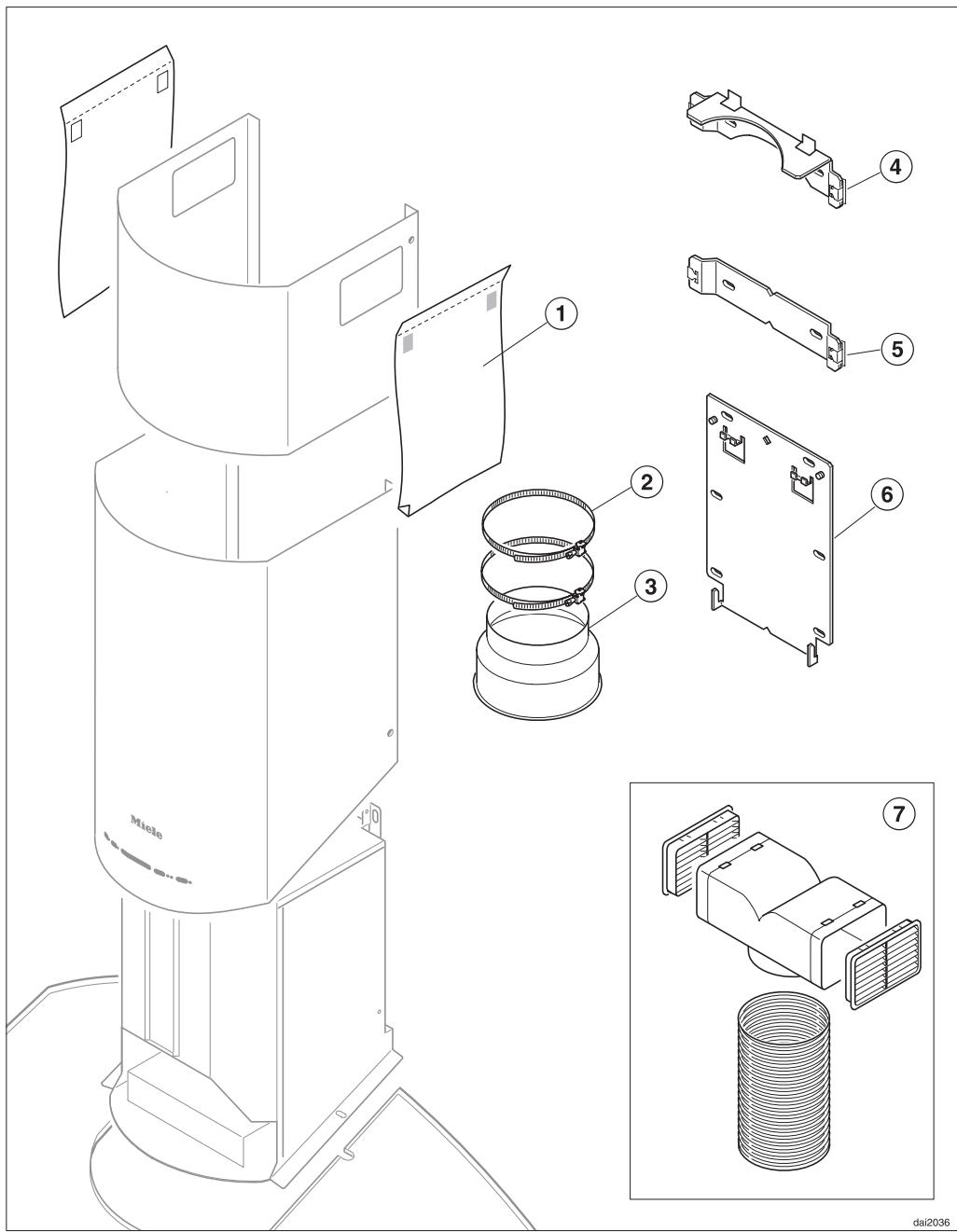 MIELE DA249-4 SYSTEME DE VENTILATION - Mise au rebut de votre ancien apparéil - 1