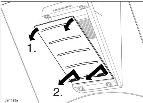 MIELE DA289-4 SYSTEME DE VENTILATION - Filtre à graisses et panneau d'entrée d'air - 2