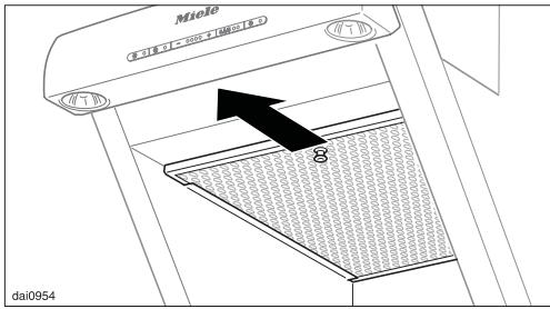 MIELE DA289-4 SYSTEME DE VENTILATION - Filtre à graisses et panneau d'entrée d'air - 3