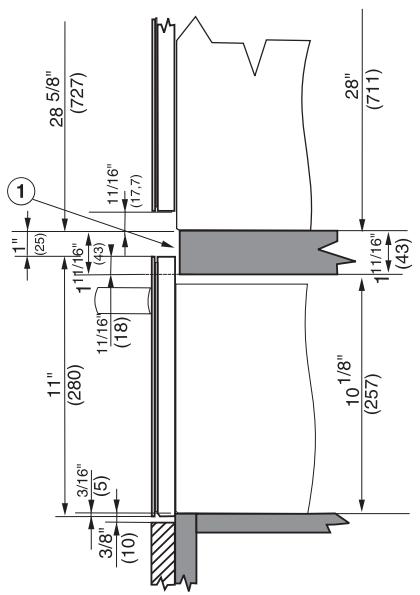MIELE ESW 4810 - Dimensions pour l'installation du chauffe-plat et du four ESW 47x0 - 4
