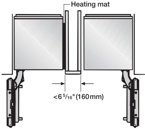 Heating mat <6 5/16" (160 mm)