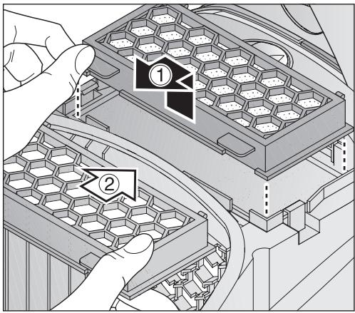 MIELE S2121 OLYMPUS - Reemplazo del filtro extractor Active HEPA - 1