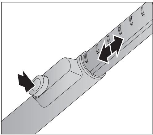 MIELE S2121 OLYMPUS - Adjusting the floor brush ③ - 1