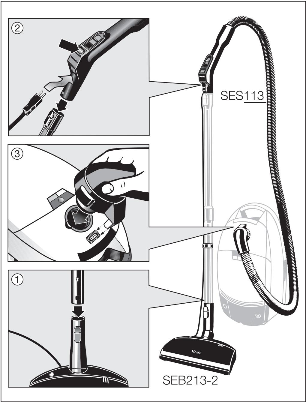 MIELE SEB 217-3 - Aspirateurs-trainaux - 2
