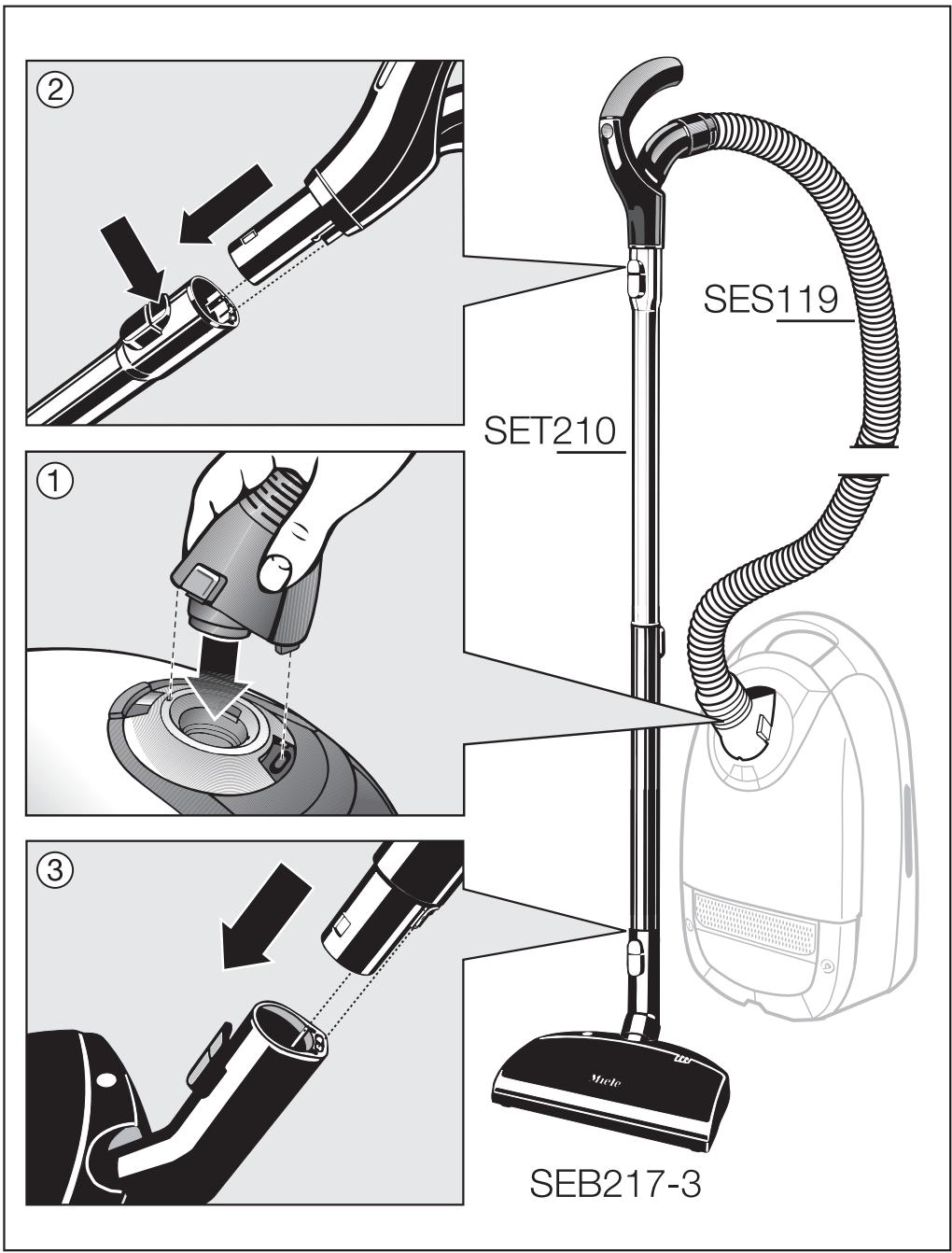 MIELE SEB 217-3 - Aspirateurs-trainaux - 5