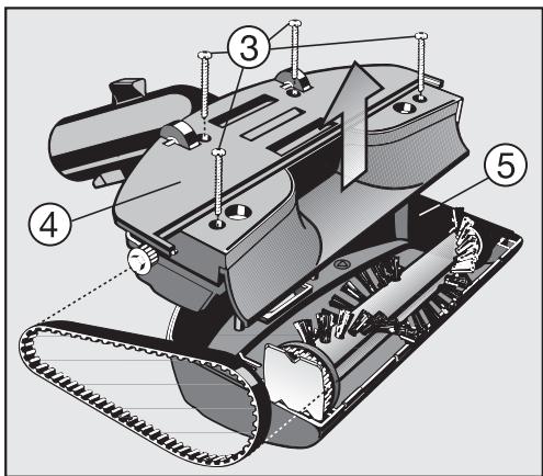 MIELE SEB 217-3 - Pour remettre en place la courrie d'entrainement de la Brosse à rouleau - 2