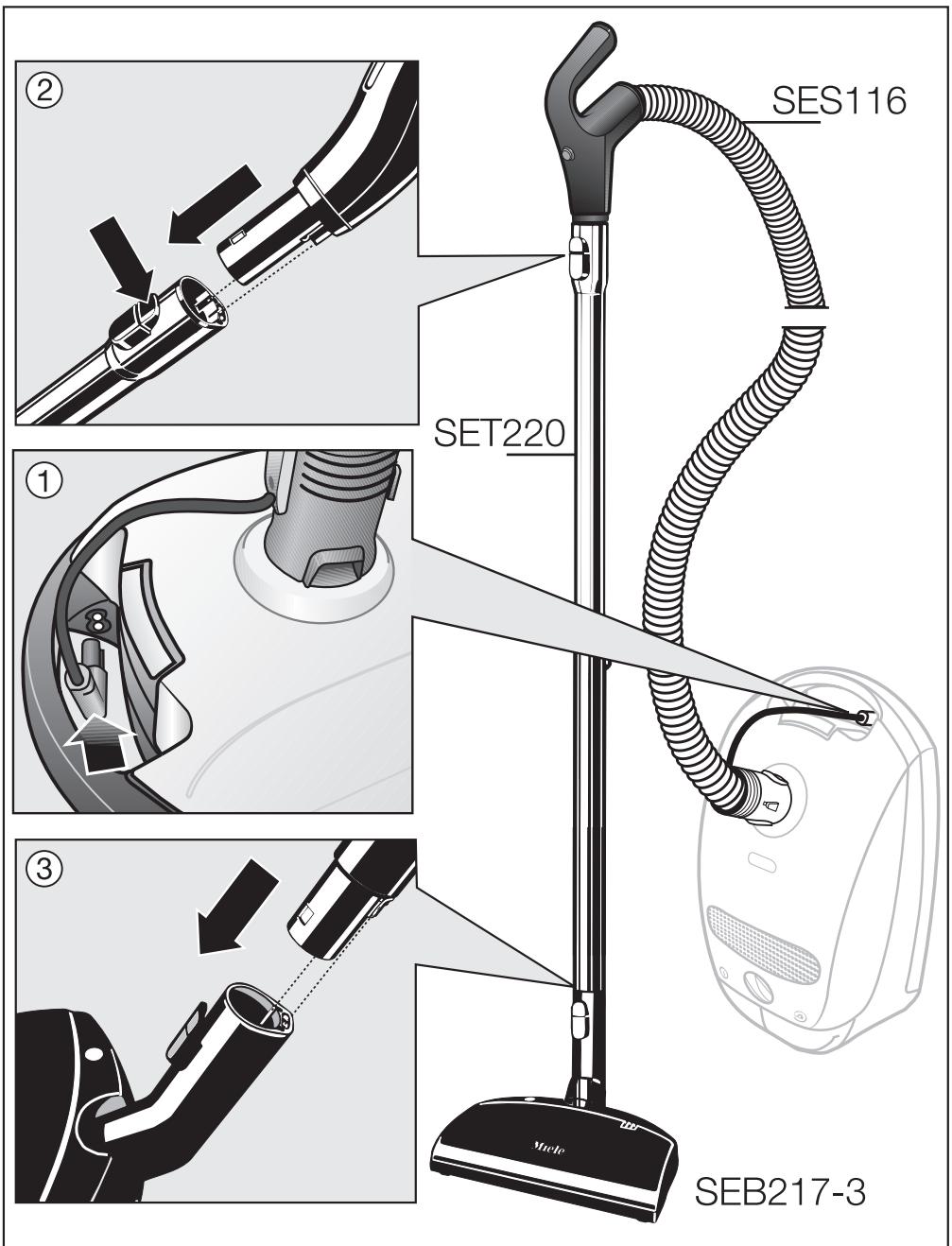 MIELE SEB 217-3 - Aspirateurs-trainaux - 4