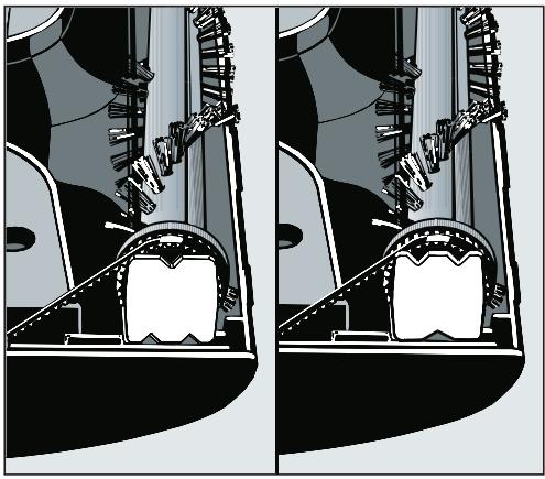 MIELE SEB 217-3 - Re-installing the roller brush - 1