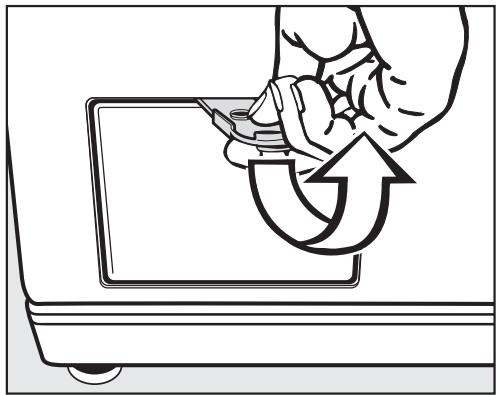 MIELE WT 2780 S - Déverrouillage de porte manuel en cas de vidange obstruée et/ou de panne de courant - 2