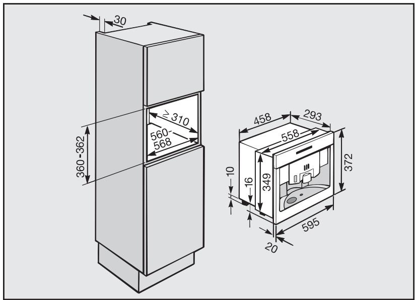 MIELE CVA 3660 - Possibilities d'encastrement et de combinaisons - 1
