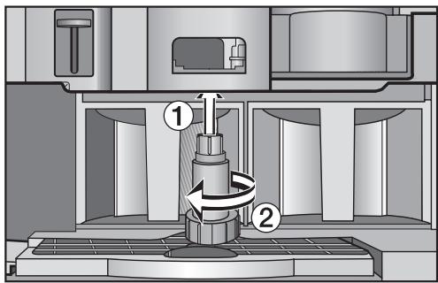 MIELE CVA 3660 - Enlever le receptacle à capsule et changer la cage à capsule - 2