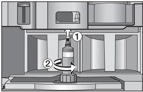 MIELE CVA 3660 - Enlever le receptacle à capsule et changer la cage à capsule - 3